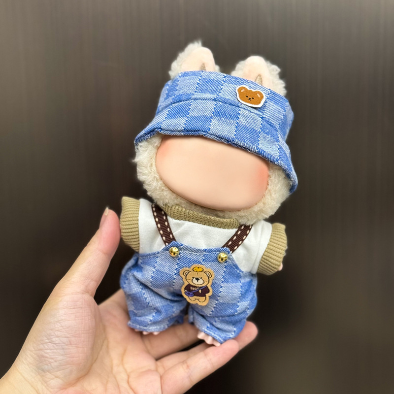 仅衣服适用labu娃衣17cm拉布衣服盲盒挂件一二代搪胶毛绒公仔着替|undefined
