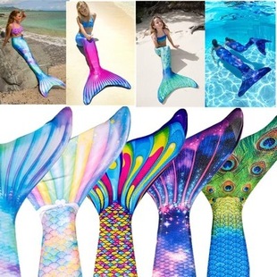 European and American Foreign Trade Mermaid Tail Adult Women Swimwear Parent-child Children's Swimwear Performance Clothing Flippers