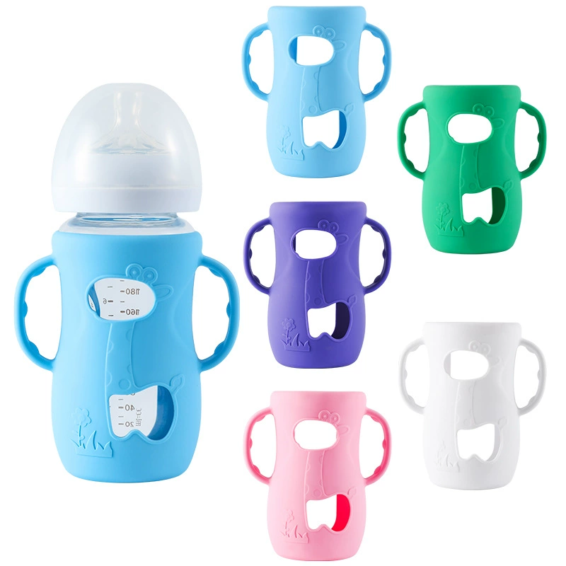 Подходим с Feili/Pu Xin'i натуральное стекло бутылка силиконовая крышка 8oz 4oz бутылка силиконовая крышка с ручкой