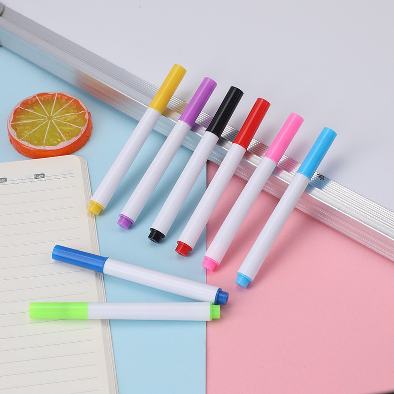 Factory direct waterproof color folding ink ribbon breathable hole environmental protection children's painting graffiti whiteboard pen 12 color optional