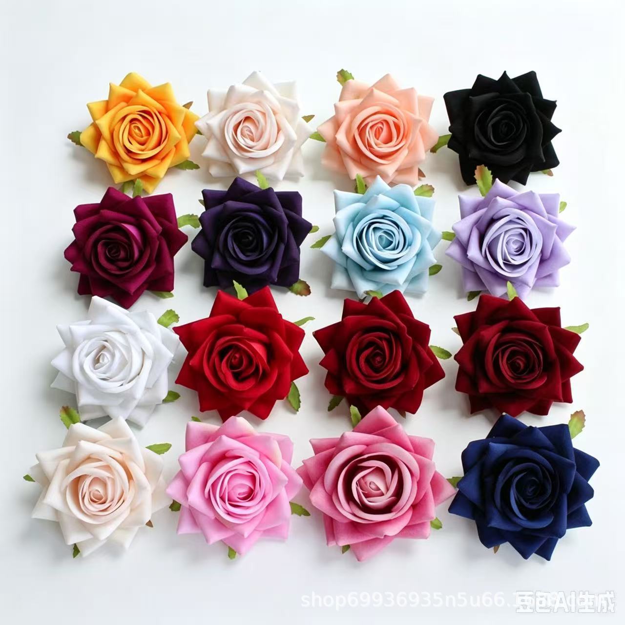 DIY Artificial Craft Velvet Rose Flower Heads, Silk Flower Corsages, Photography Props, Arch Flower Decorations, Wedding Decorations