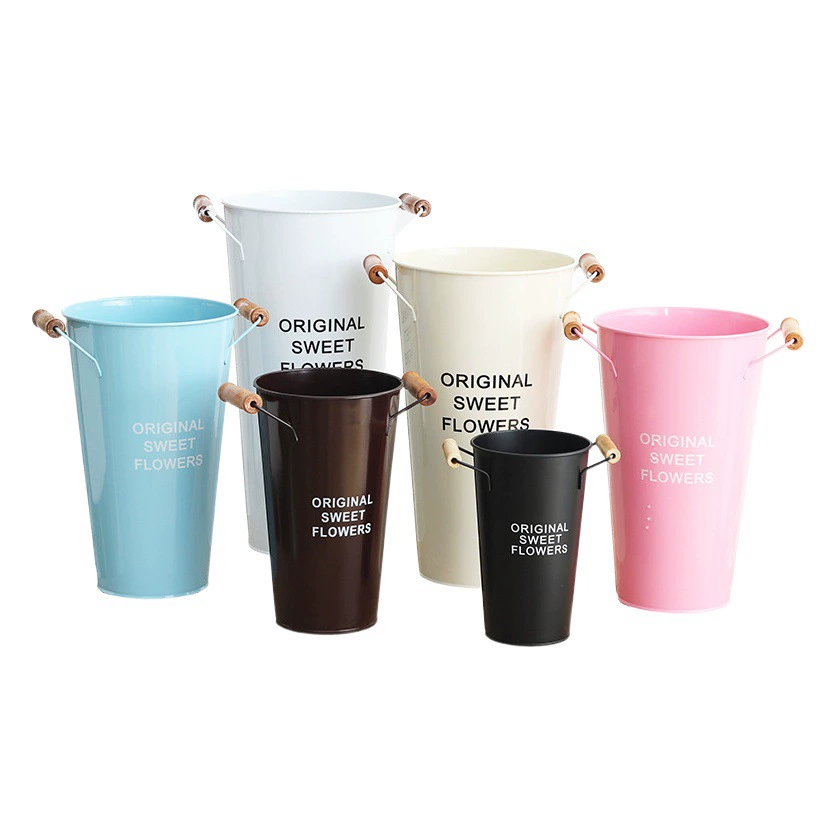 Тщательно отобранные железные вазоны для домашнего использования, глубокие вазоны для цветов, напольные, подходят для гипсофилы и забуди-меня-нет, оптовые вазоны для флористики.