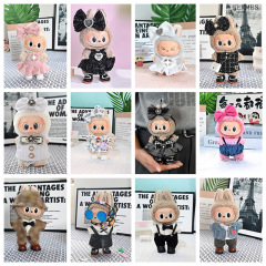 仅衣服】labubu衣服17cm挂件公仔拉布布娃衣一二三代坐坐派对盲盒