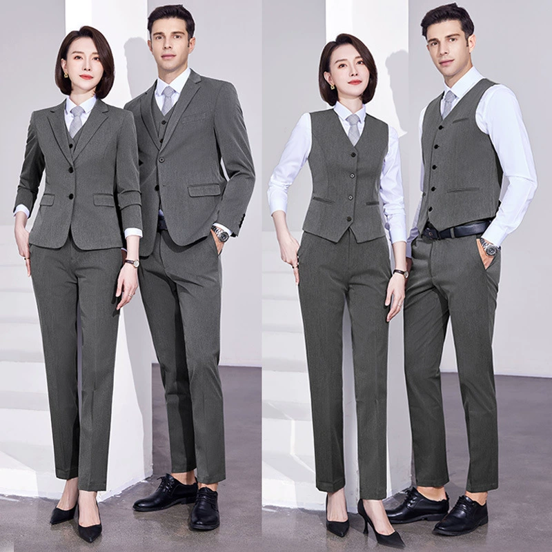 Весна и осень Новые мужские и женские костюмы Профессиональный костюм Отдел продаж Темперамент Формальный костюм Пригородный костюм Рабочая одежда Изготовление на заказ