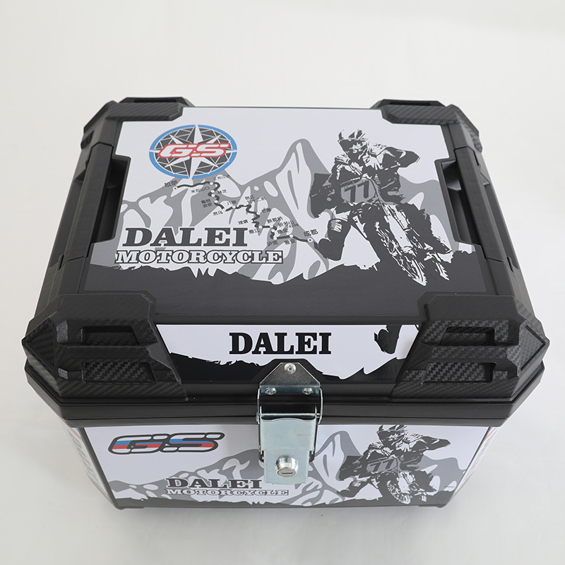 Electric Vehicle Storage Box, Motorcycle Tail Box, Large Capacity, Thickened and Durable, Large Size 47L, Storage for Electric Scooter Trunk