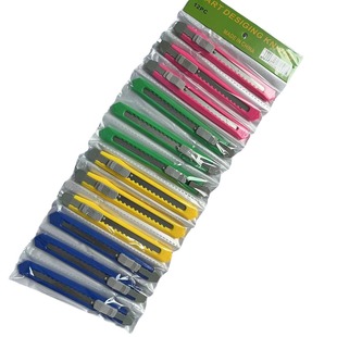 804 Utility Knife, 12-Pack, Card-Packed, Manufacturer's Paper Cutter, Office Stationery, Hardware Supplies, Export Single-Use Blade
