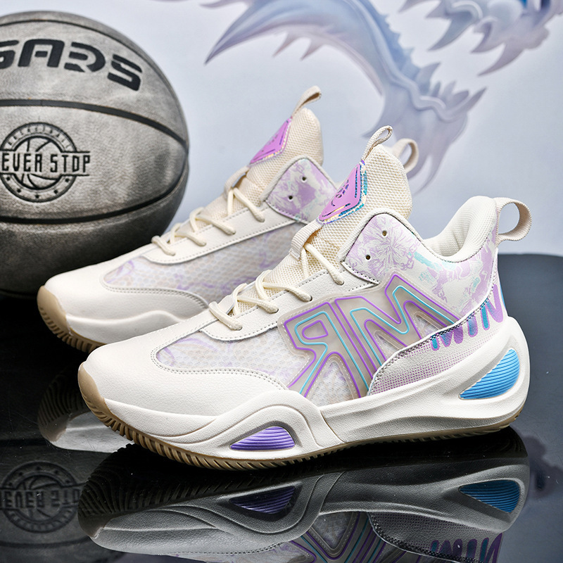 Zapatos de baloncesto masculino y femenino primavera y verano respirados zapatos deportivos casuales de malla juveniles estudiantes zapatos de entrenamiento de combate real