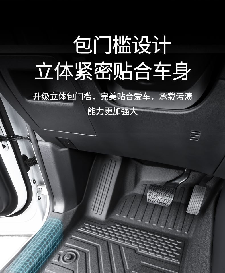 TPE door sill covers for China Heavy Duty Truck Weichai U7 floor mats, U70plus 5-seater and 7-seater special full-cover car floor mats