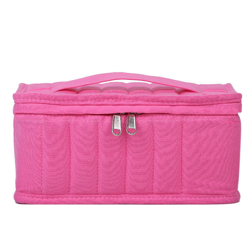 Nueva bolsa de cosméticos portátil de color puro con logotipo impreso, bolsa de cosméticos simple, bolsa de lápiz labial portátil de viaje transfronteriza, venta al por mayor