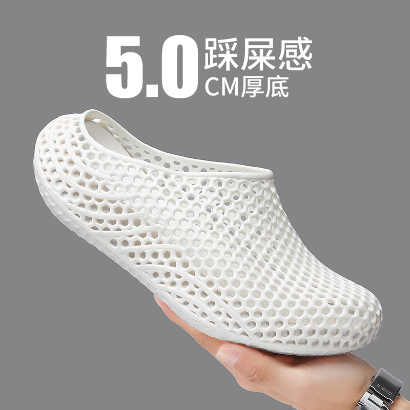 Vietnamese Latex High-Elastic 3D Printed Breathable Clogs for Men and Women, Sports Couple Style, Non-Slip Beach Casual Shoes Vietnamese Latex High-Elastic 3D Printed Breathable Clogs for Men and Women, Sports Couple Style, Non-Slip Beach Casual Shoes