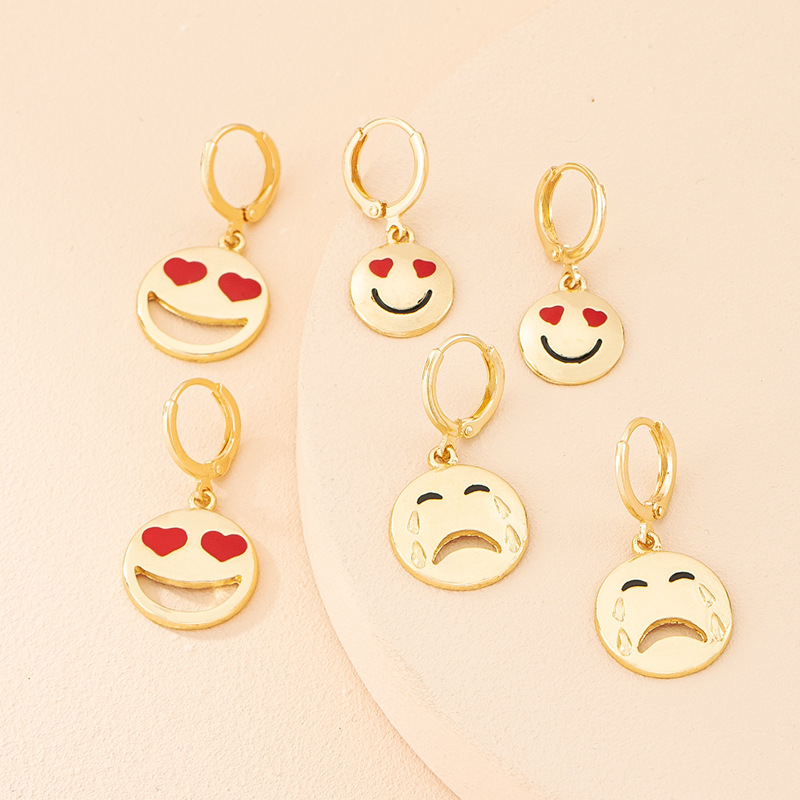 Korean Fun Expression Alloy Earrings Wholesale display picture 5