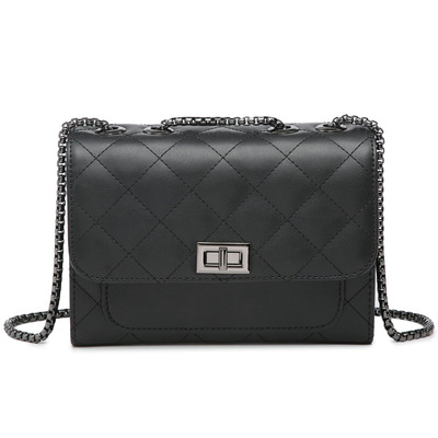 工厂批发2020秋冬新款菱格斜挎包欧美时尚链条单肩包 小方包定制|ms