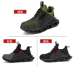 Cross-border Four Seasons Durable Wear-resistant Fiber Mesh Protective Shoes Breathable Men Standing Long Without Tiring Safety Protection Anti-puncture Anti-impact Work Shoes