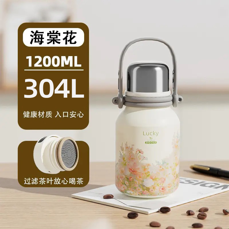 保温水壶大容量夏季户外露营保冷水杯女生高颜值不锈钢学生保温杯|undefined