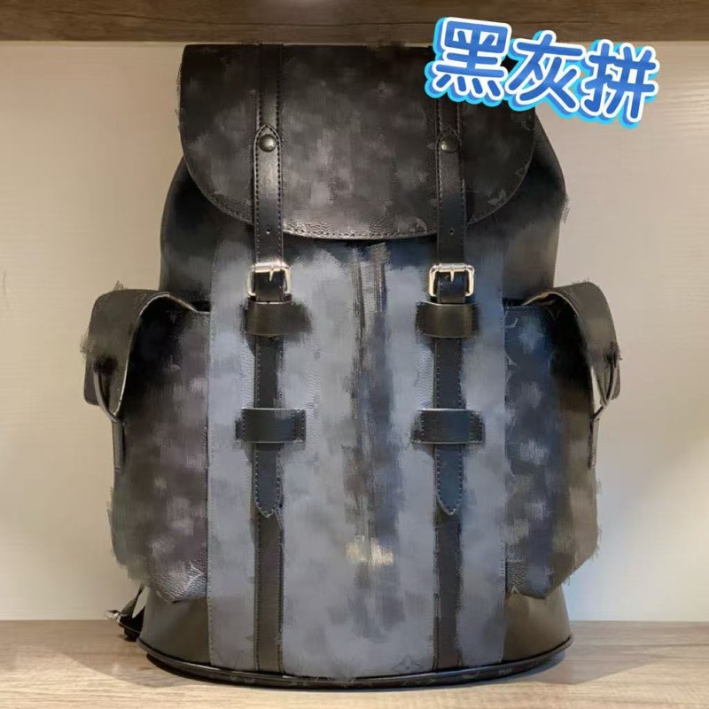 路易迪&经典老花双肩包均码男商务出行气质男包|undefined