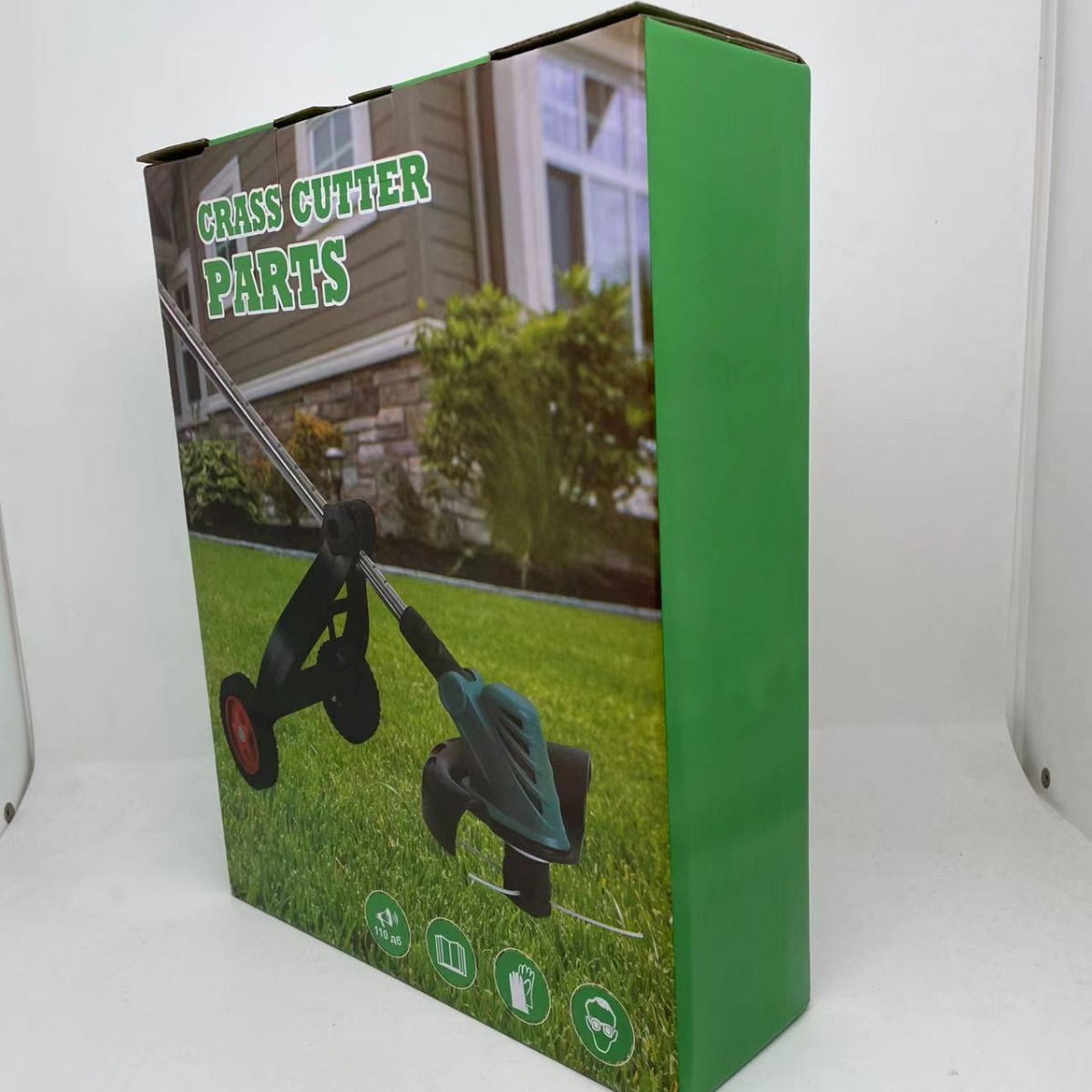 Empuje manual de la máquina de deshierbe de jardín de la batería de litio eléctrico accesorios de la rueda del cortacésped ruedas auxiliares marco de soporte del motor de gasolina