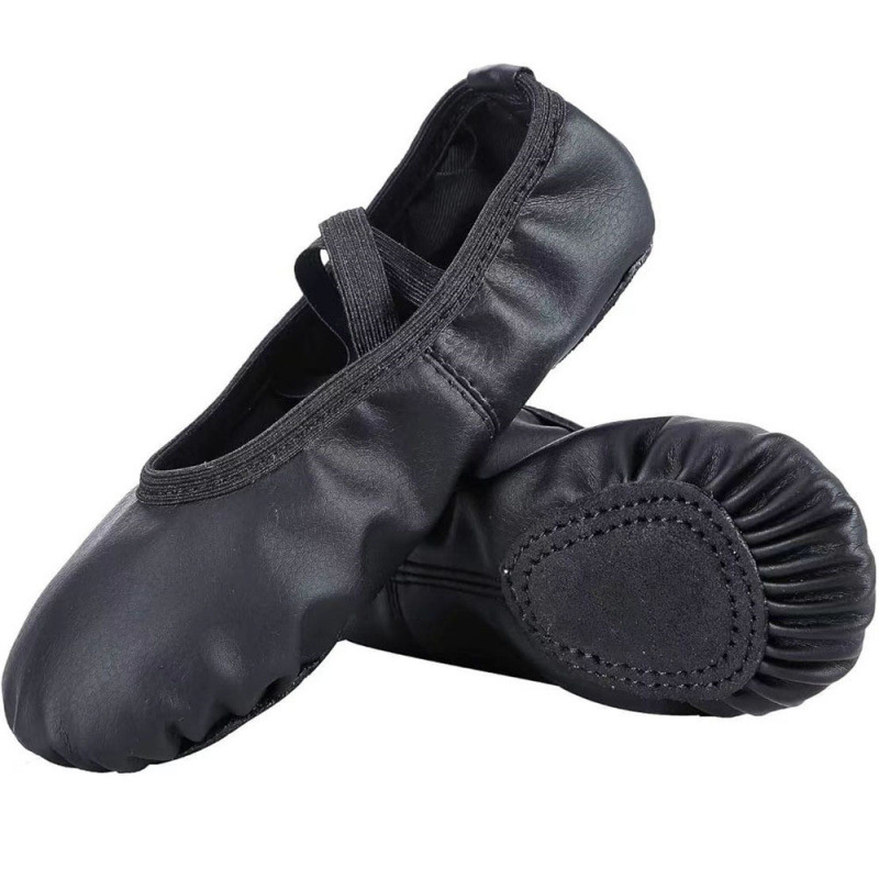 children's ballet shoes made of soft leather