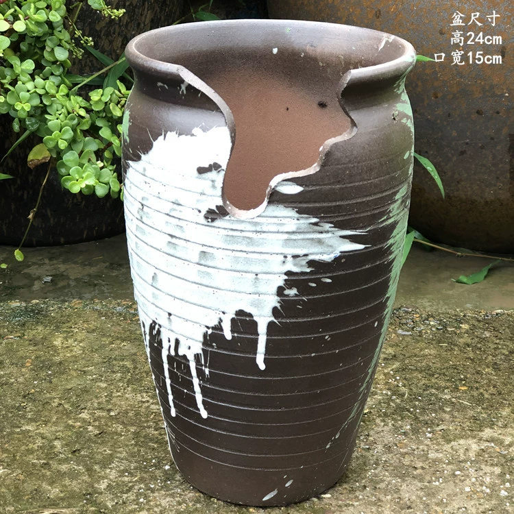 Handmade Cotton High Class, succulent old pile Flower Pot Purple Purple Purple Purgone Pot Purple Sand Pottery Tank Gap Ceramics Jade Pendant