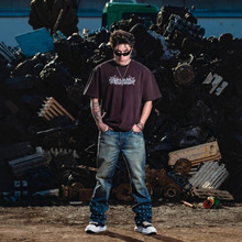 高街牛仔裤黑色修身跨境外贸P牌新款弹力小脚男装杂款TEMU裤