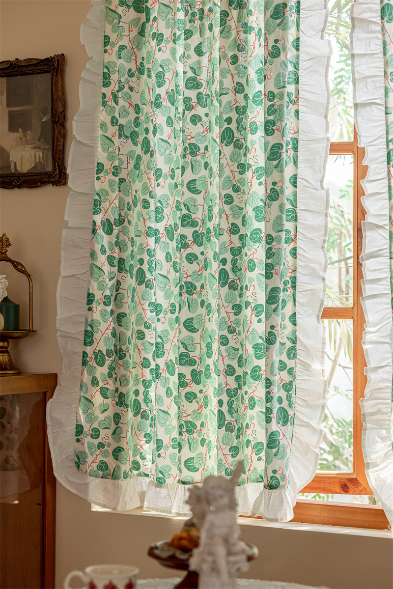 Short Cotton Kitchen Window Curtains For Home Decoration_voghion.com
