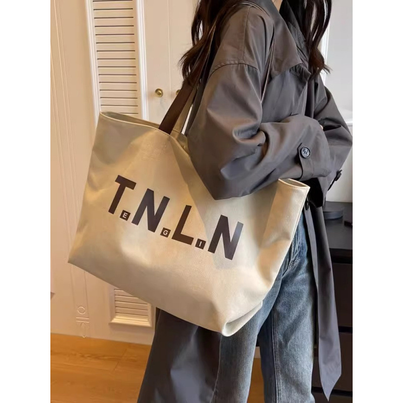 Capacious shopping bag, universal one-shoulder bag, for students