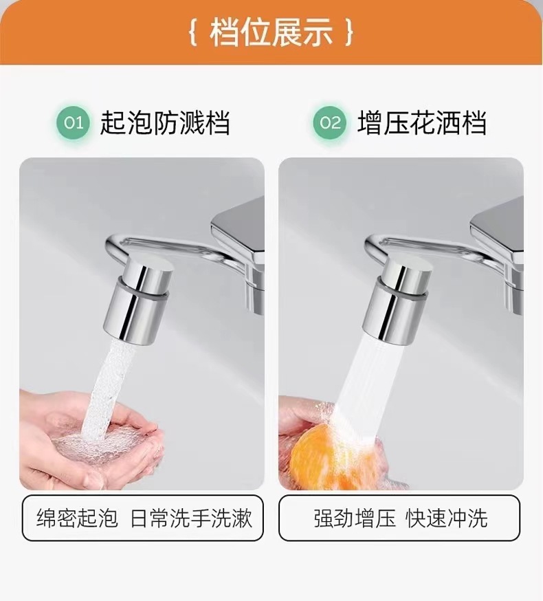 Mechanical arm faucet extender 1440 rotating magic tool Faucet adapter Splash-proof filter extension bubbler, flexible undefined