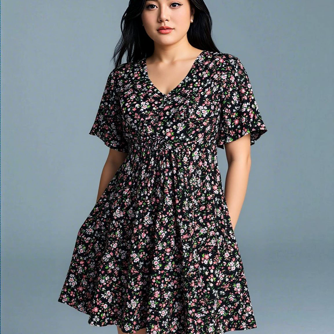Swimwear for mother, fashionable dress, skirt, plus size