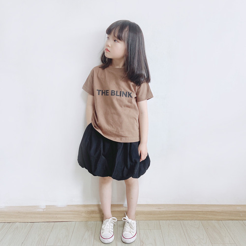 ANKRT Japanese-style Parent-Child Outfit Summer Girls' Elaborately Decorated Cute Pumpkin Children's Casual Lantern Skirt Western-style Skirt