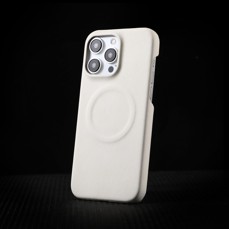 羊巴皮商务适用iPhone16promax复古肤感苹果15pm磁吸防摔手机壳套|undefined