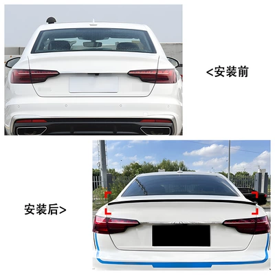 for Audi Cars 17+A4 Rear: Fixed wind wing