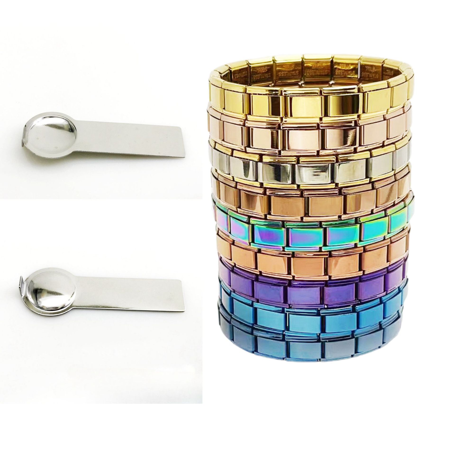 New Italian style module bracelet series color light chain series modeling personality assembly chain