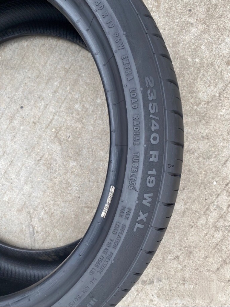 Used Continental Tires 235/40R19 96W Contisportcontact 5 Xpeng G3 Accord