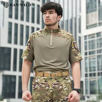 Han Ye Outdoor Pioneer быстросохненная футболка тактическая лягушка костюм мужской армейский фанат с короткими рукавами износостойкая свободная камуфляжная одежда для тренировок
