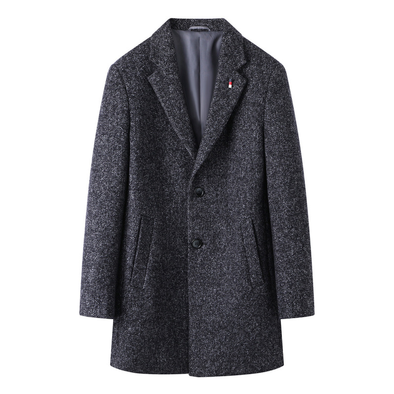 Brand cut the new winter men's suit collar single breasted business leisure long woolen coat