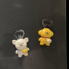 新款线条小狗开瓶器可爱小狗磁吸冰箱贴装饰创意卡通周边公仔啤酒