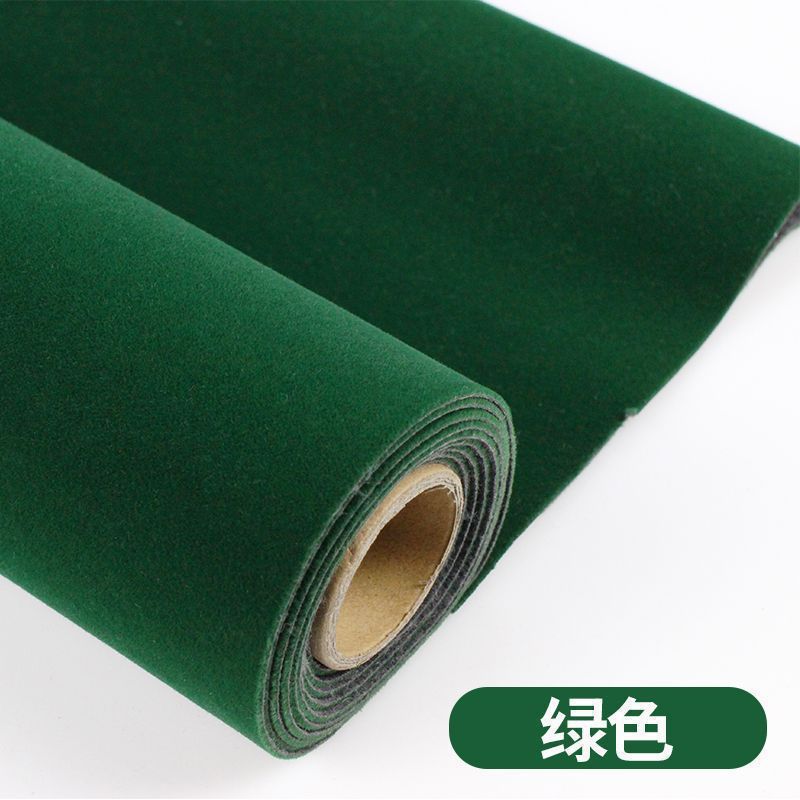 加厚背胶自粘绒布黑色加密不干胶植绒布料带胶柜台绒布黑绒布展示|undefined
