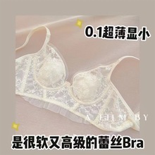 寻一桢春光 超薄款内衣女性感大胸显小胸收副乳防下垂兔耳朵文胸