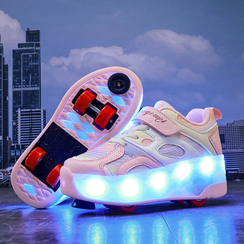 Luminous Heelys Shoes for Children and Adults Roller Skates Smooth Deformation Shoes Wheel Shoes Luminous Heelys Shoes for Children and Adults Roller Skates Smooth Deformation Shoes Wheel Shoes
