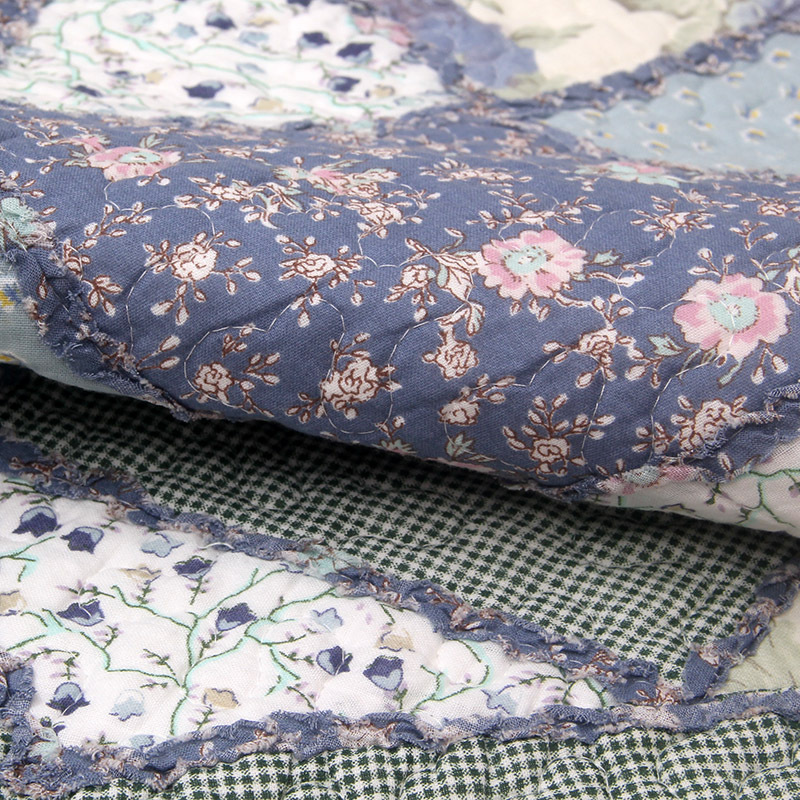 Korean Cotton Bedside Mat, Door Mat, Fabric Quilted Anti-Slip Patchwork Living Room Mat [Small Wholesale]