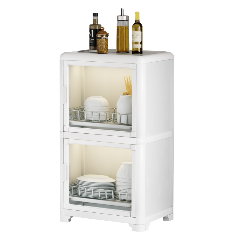 Estante de almacenamiento de platos y palillos de drenaje casero caja de almacenamiento de platos y cubierta estante de cocina cubierta cubi