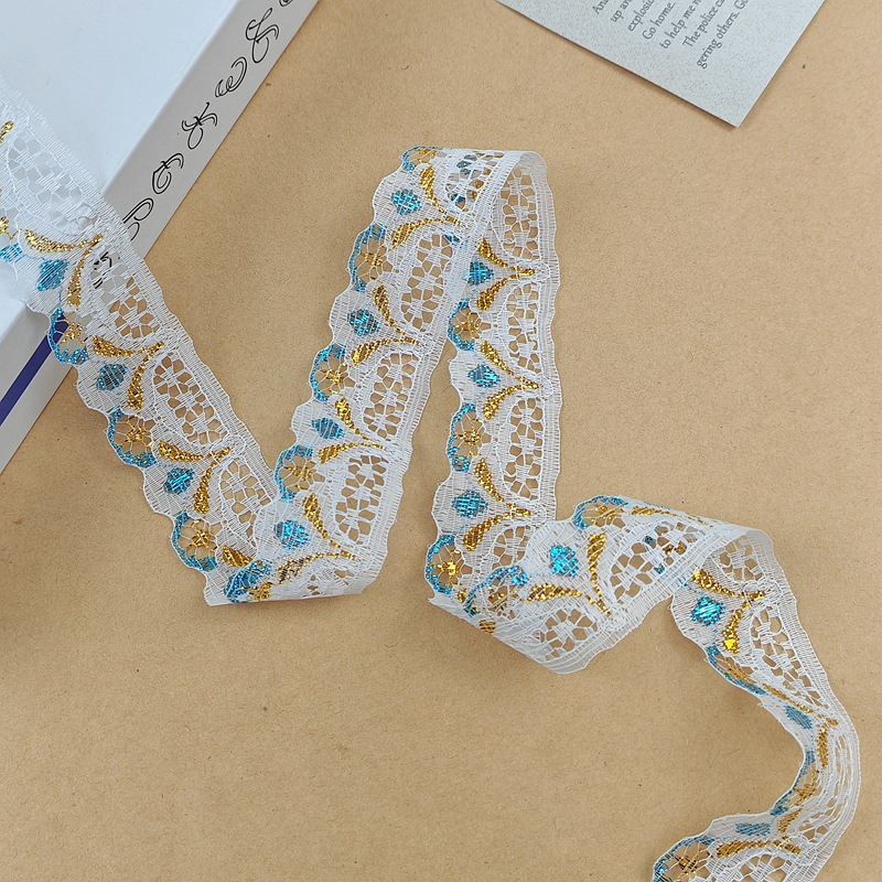 Estilo étnico color oro encaje plata encaje Ropa Accesorios niños muñeca falda Accesorios