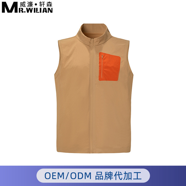 2025 New Heat Seal Vest Two-sided Wear Special Cardigan Jacket Outdoor Contrast Vest Work Clothes