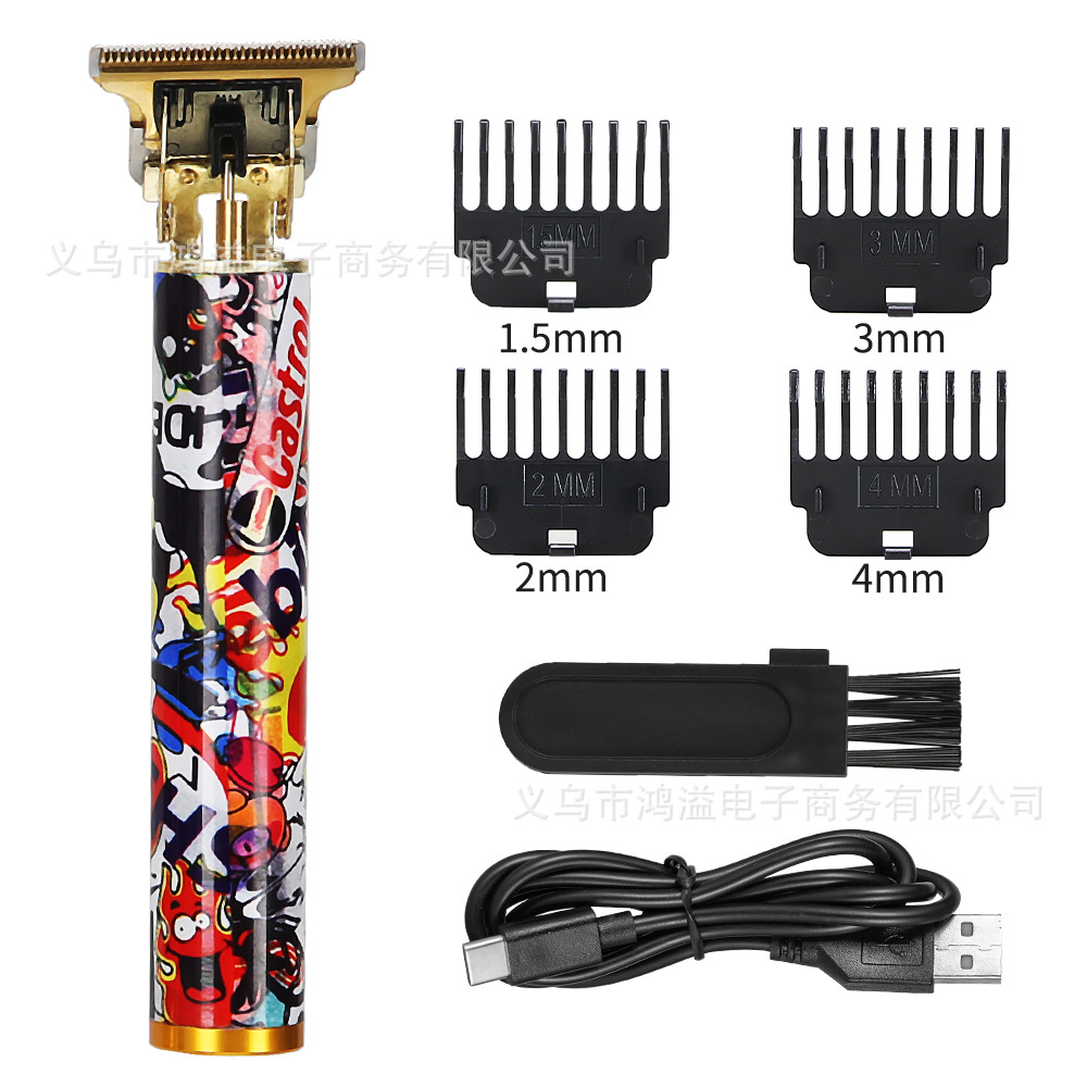 Cortapelos eléctricos transfronterizos T9 pintura metálica cortapelos eléctricos cortapelos cortapelos eléctricos cortapelos con pantalla digital