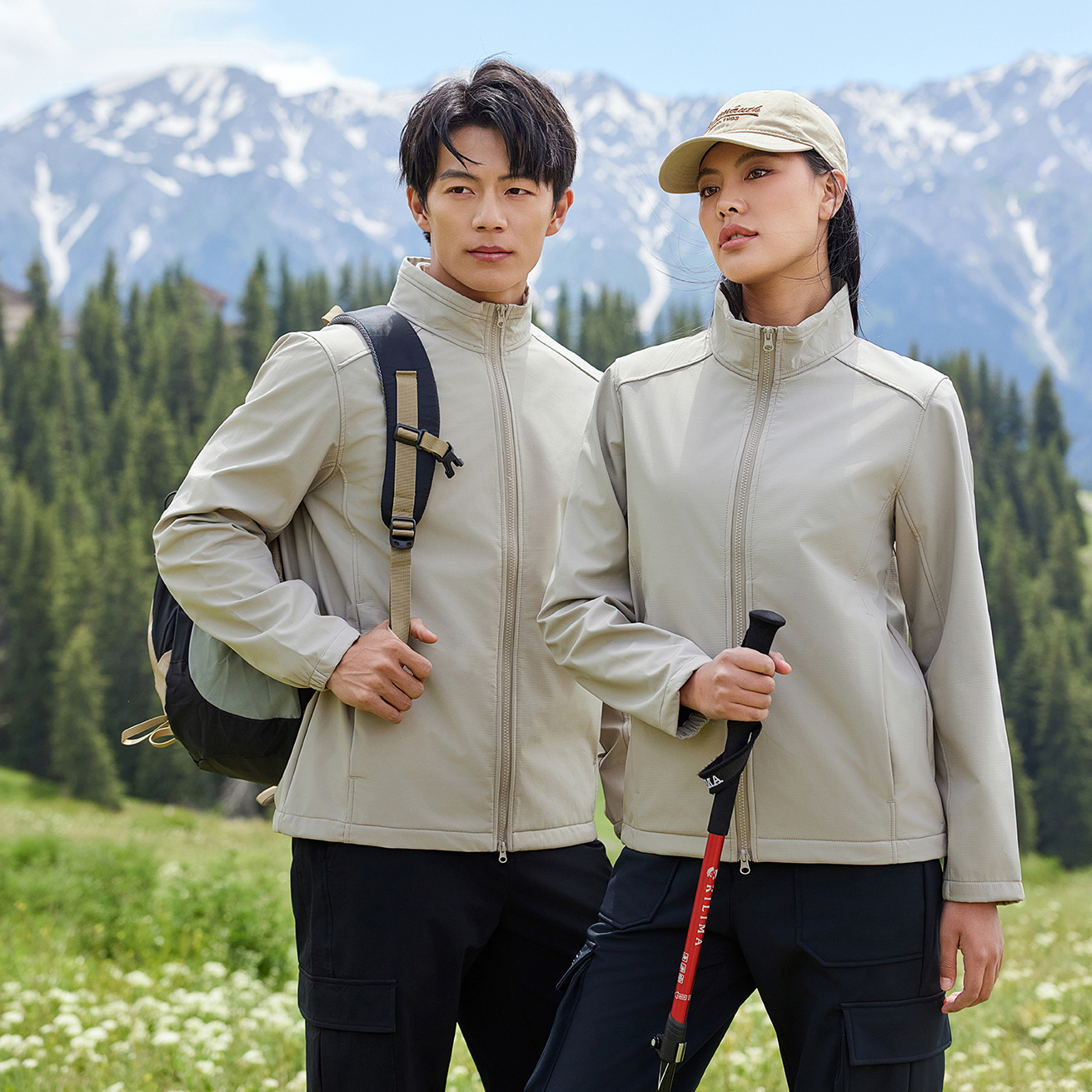 New trend lightweight soft shell jacket waterproof breathable warm cycling camping travel niche all-match