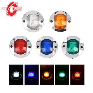 Cross border export 12V24V6LED round signal light trailer yacht light truck side light truck side light corner light