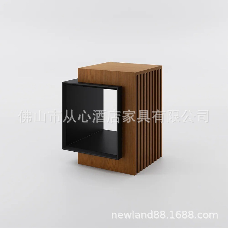Nordic minimalist design combination coffee table, wabi-sabi style, modern simple living room wood grain side table and corner table