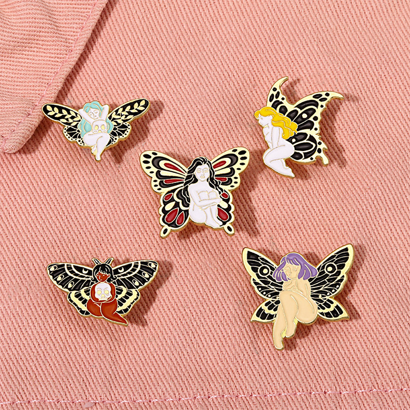 Fashion Cartoon Character Butterfly Alloy Plating Unisex Brooches display picture 2