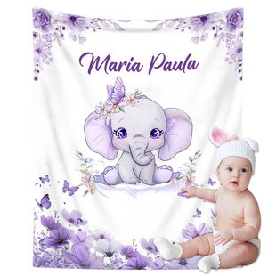 Cute Animal Elephant Pattern Blanket Home Soft and Comfortable Flannel Warm Blanket Cover Blanket Baby Blanket Gift