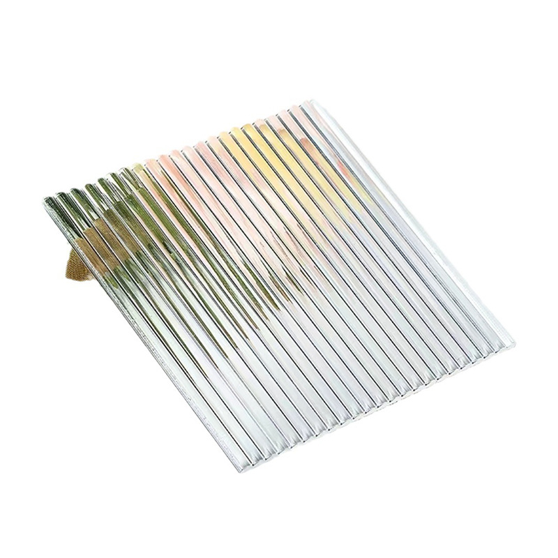 条纹隔板亚克力板透明石头彩色有机玻璃板切割水波纹加工