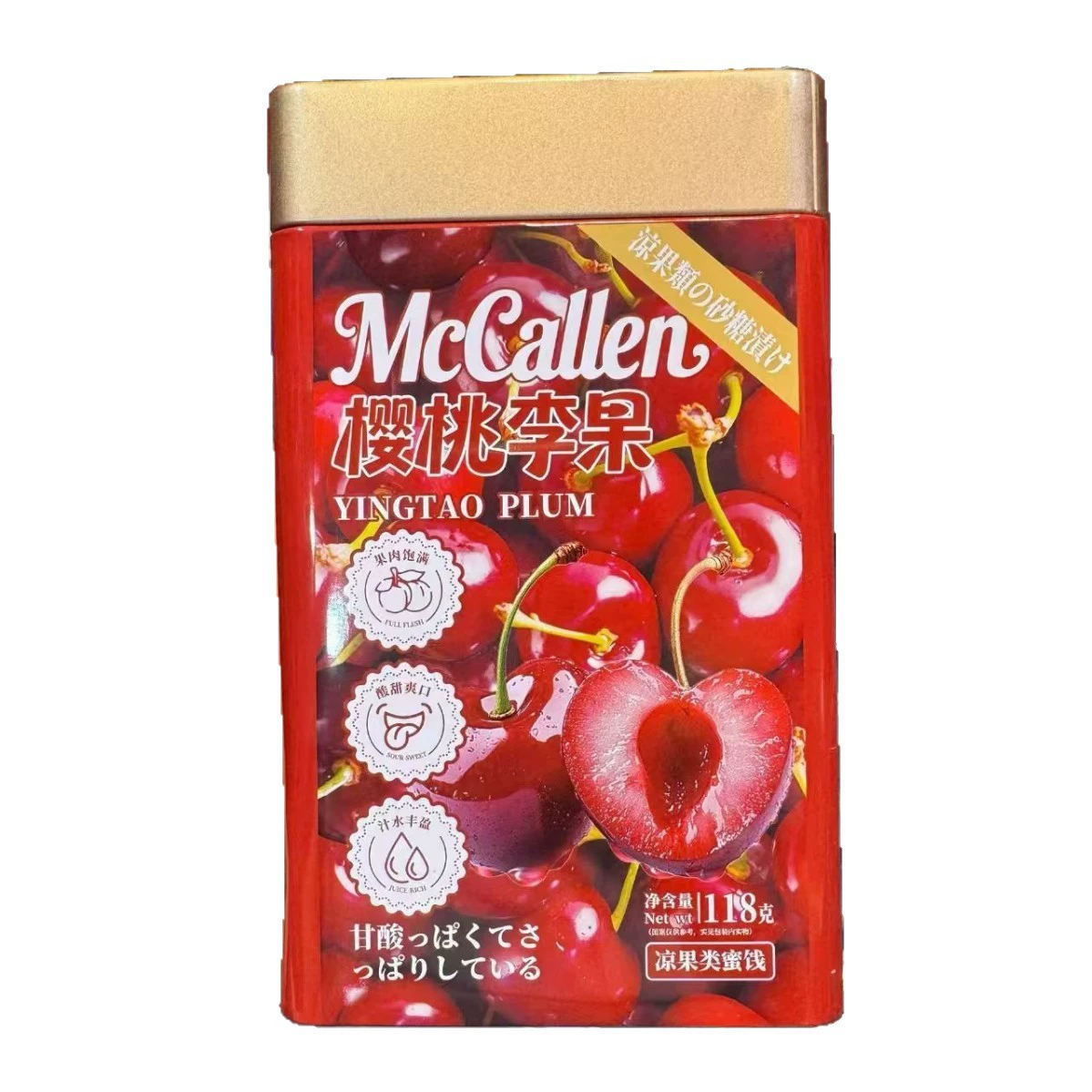 Консервированная вишнёвоплодная слива (McCallen), 118 г — сладко-кислый перекус